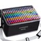 Alcohol Markers 168 Colors Drawing Pens Set Dual Tip Permanent Art Markers for Kids and Adult Gifts-168 Black Shell Refillable